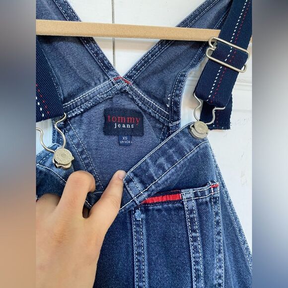 Y2K/ 90s Beyonce Tyra Banks Tommy Hilfiger Jean Overalls - Picture 4 of 11